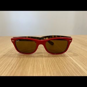Vintage Ray-Bans | Red with Tortoise Shell sides
